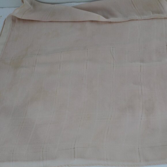 Baar & Beards Top Hit Hand Rolled Pure Silk Occupied Japan Vintage Tan Scarf - Picture 2 of 5